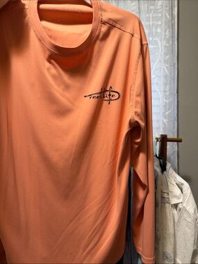 Reel Life Men's Long Sleeve Performance Shirt - Peach